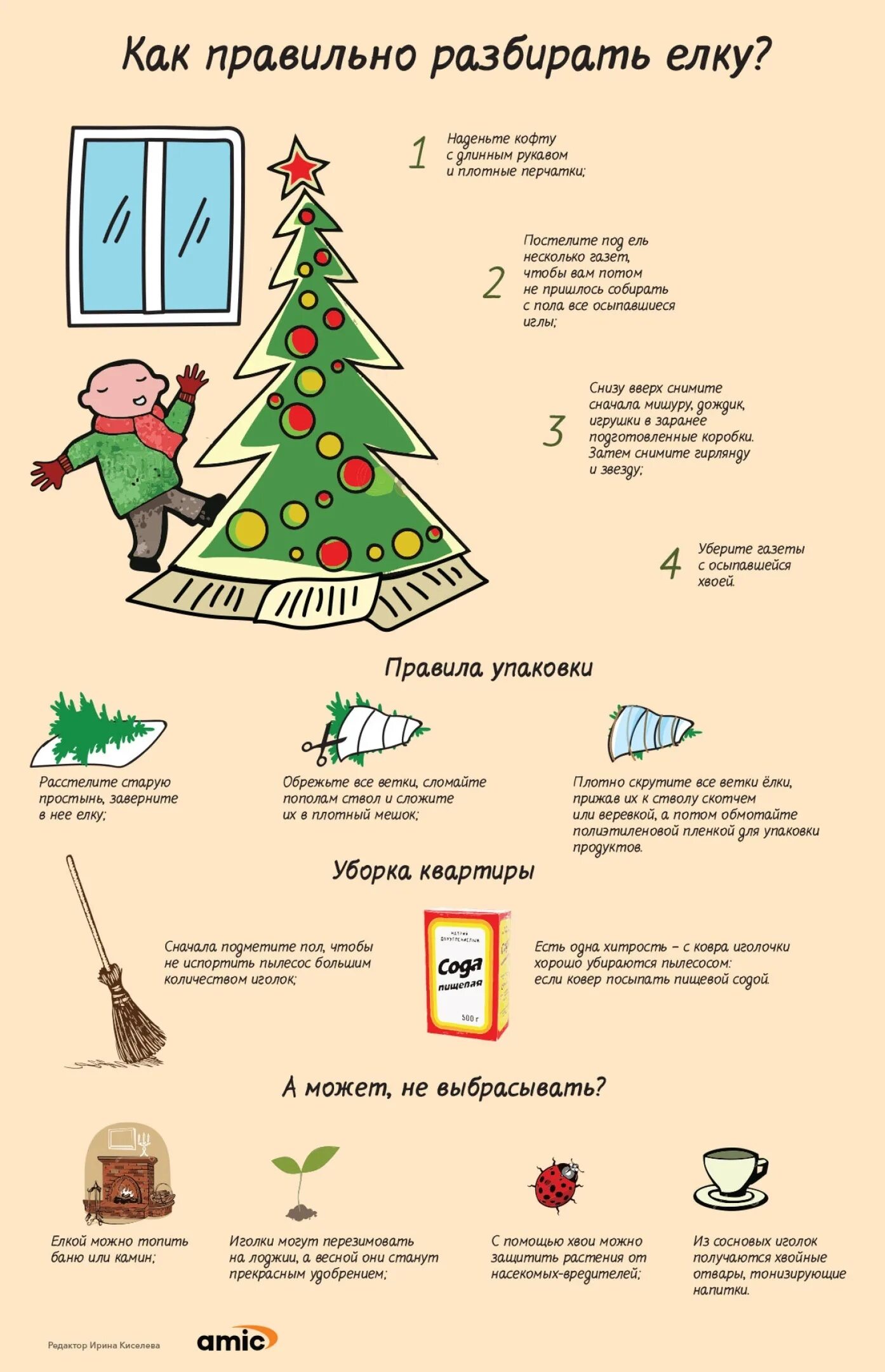 Какого числа устанавливать елку. Убираем новогодниюелка. убираем елку. новогодняя елка инфографика. новогодние советы.