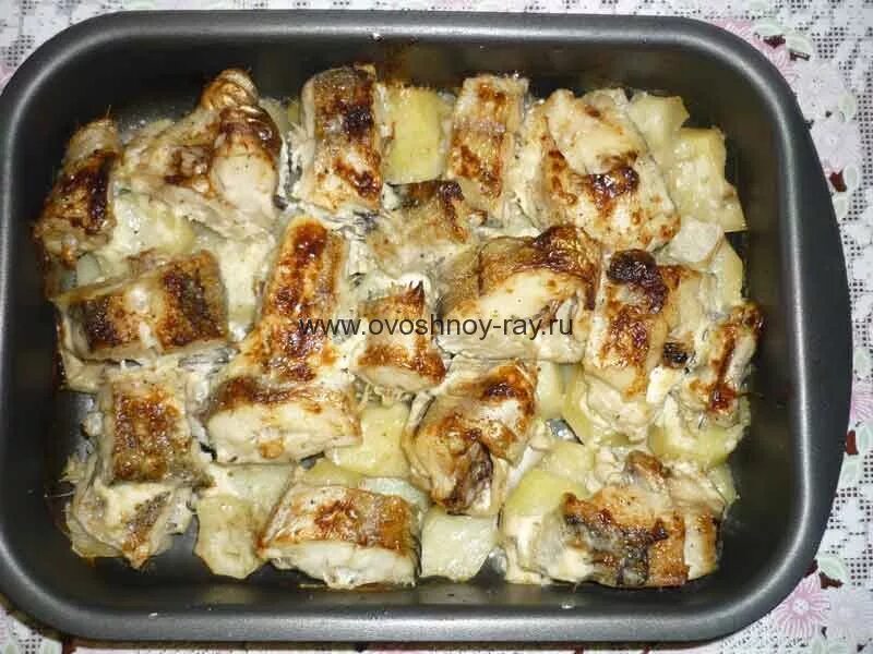Приготовить в духовке вкусно минтай с картошкой