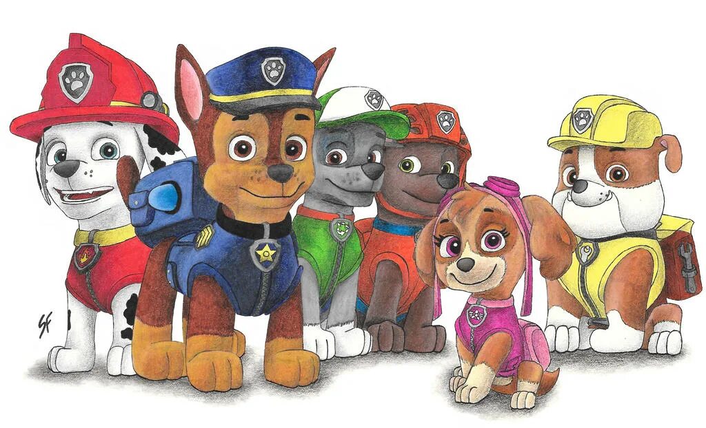 Щенячий патруль Маршал гонщик Крепыш. Команда Щенячий патруль. Paw Patrol Rubble. Щенячий патруль крепыш и команда