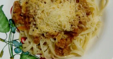 Макароны с фаршем сливочные