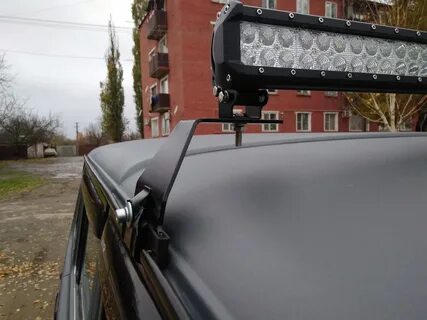 Установка светодиодной балки на крышу
