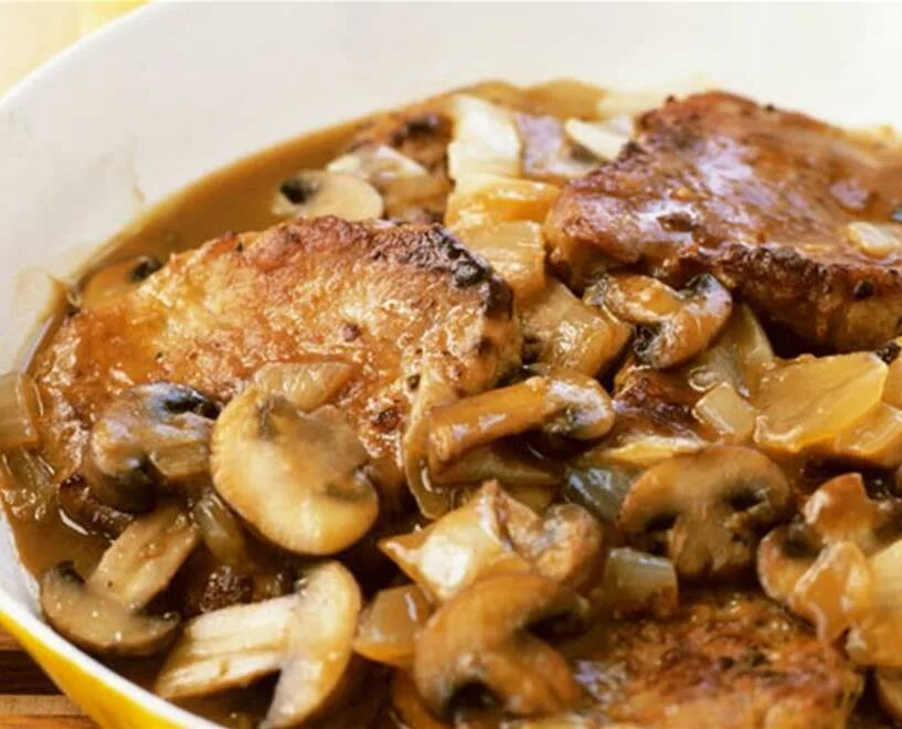 Рецепт мяса с грибами фото