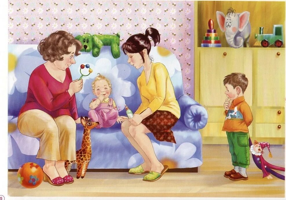Дети описывают маму. Сюжетные картины. Сюжетные картины для детского сада. Сюжетная картина семья. Дети иллюстрация.