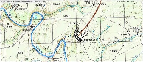 Воробьев горы карта