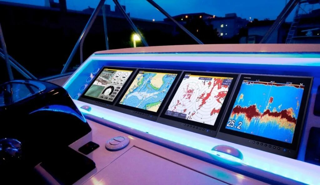 Marine navigation. Монитор bridge. монитор bridge 15. stm marine electronics.