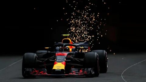 Max Verstappen Red Bull Racing RB14 practice at Monaco Grand Prix, Monte-Ca...