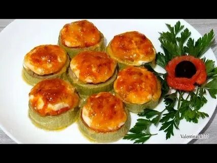 Кабачки колечками с сыром