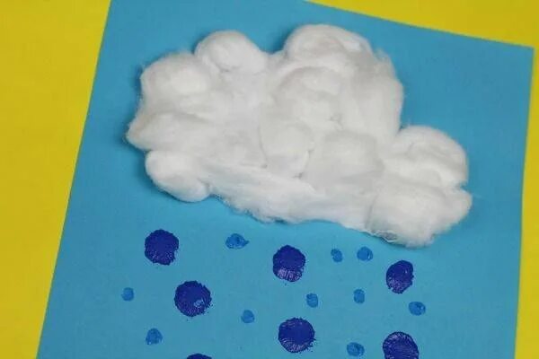 Аппликация живые облака в средней группе. Поделки из ваты. Аппликация с ватой. Аппликация из ваты для детей. Облака из ваты поделка.