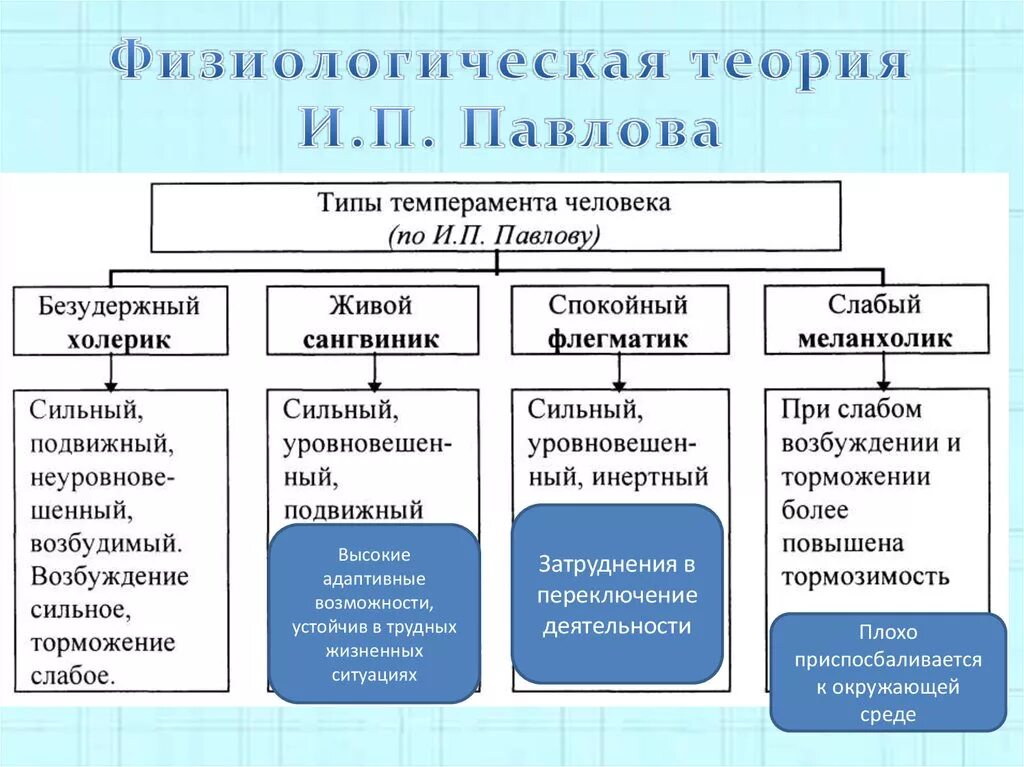 Физиологическая теория темперамента. Физиологическая теория Павлова. Теория темперамента Павлова. Теория высшей нервной деятельности Павлова. Типах темперамента и п павлова