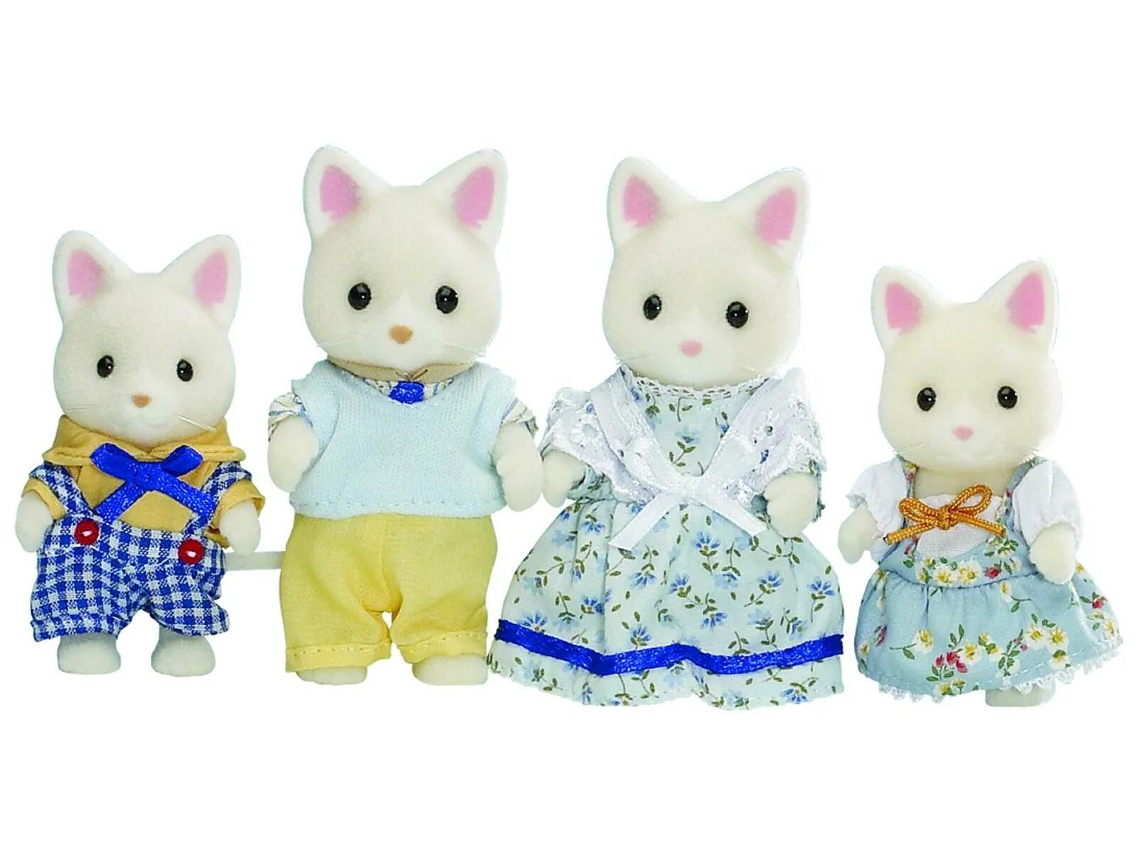 Фэмили. Фигурки Sylvanian Families семья серых кошек 3551. Игровой набор Sylvanian Families семья шёлковых кошек 3143/4175. Original Sylvanian Families мультсериал. Фигурки Sylvanian Families семья козликов 5185.