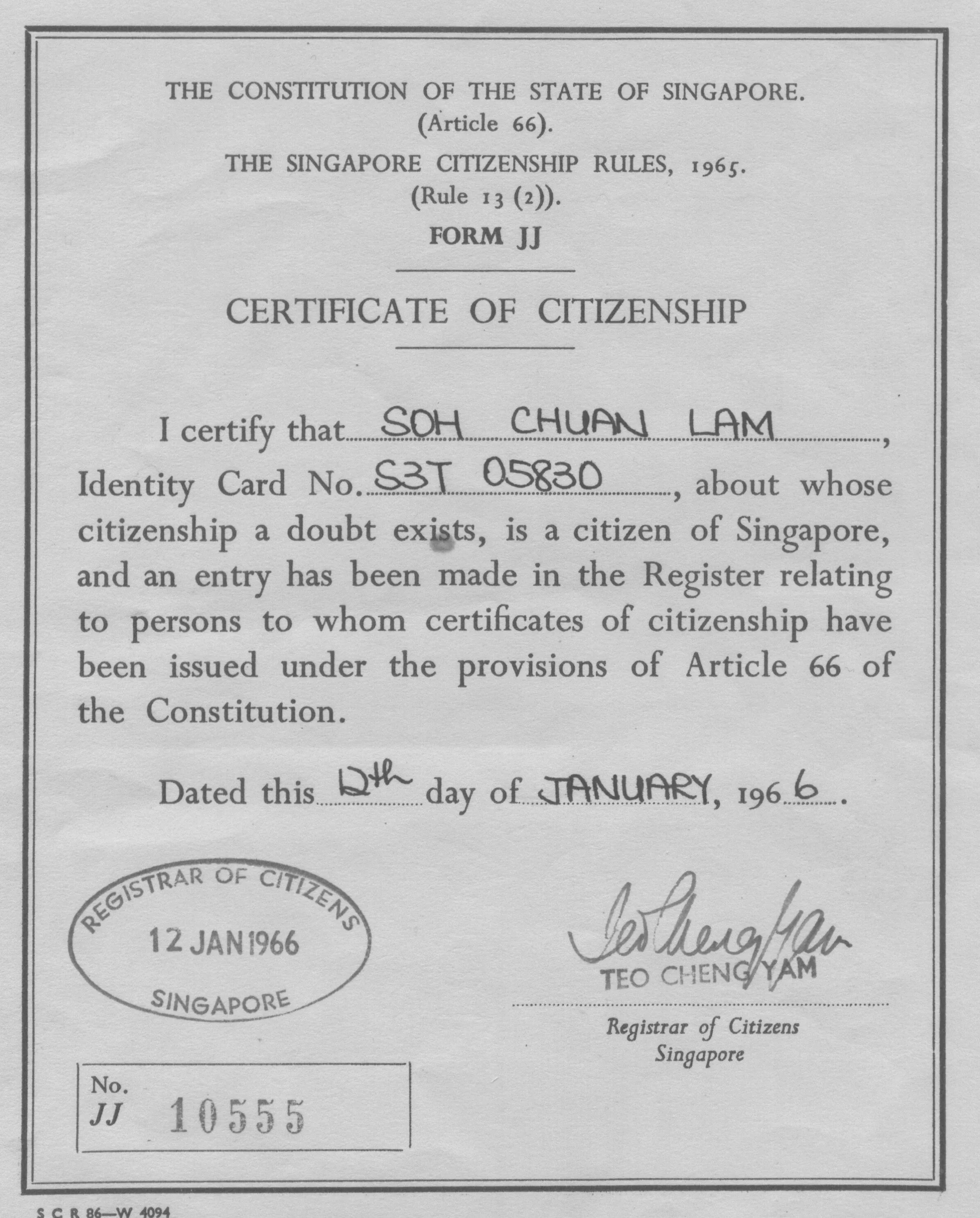 Identity certificate. Certificate of Citizenship. Certificate of Identity. Singapore Citizenship. Acra Certificate Singapore example.