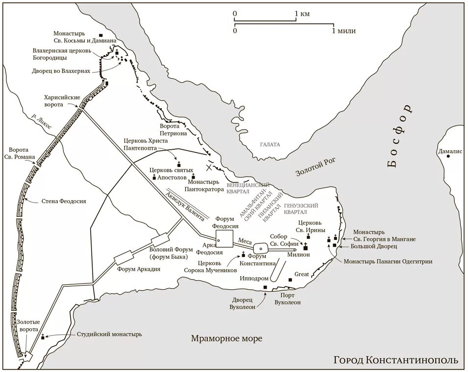 Золотое 1 на карте. Константинополь 10 век на карте. Константинополь план города 6 век. Константинополь Византийская Империя план. План Константинополя 6 века.