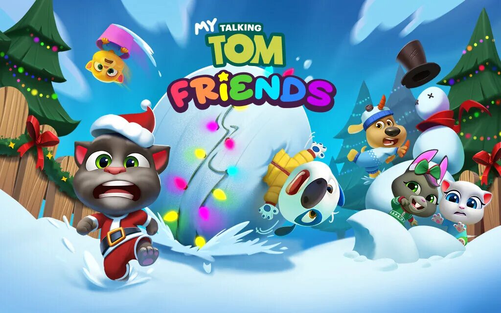 Tom friends mod apk. Том и его друзья новый год. Том и его друзья новогоднее обновление. Говорящий том новый год. Новогодний том говорящий.