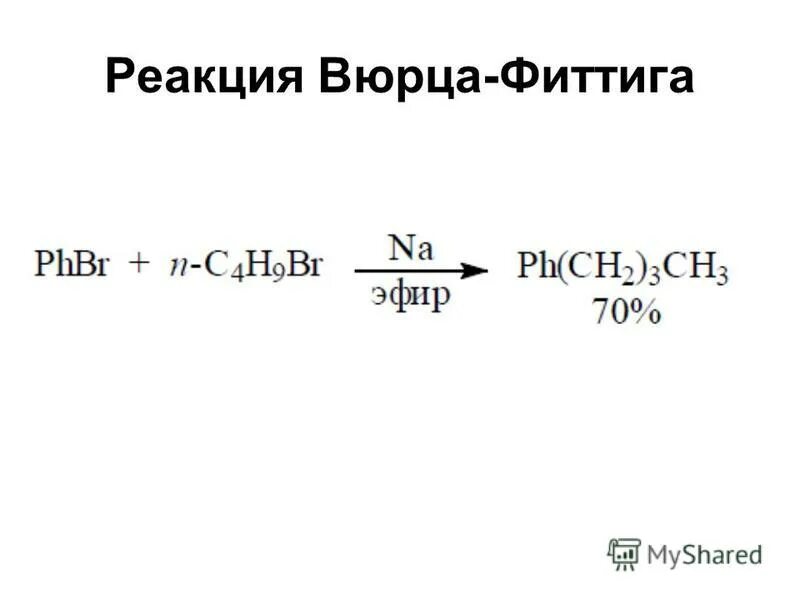 Напишите реакцию вюрца