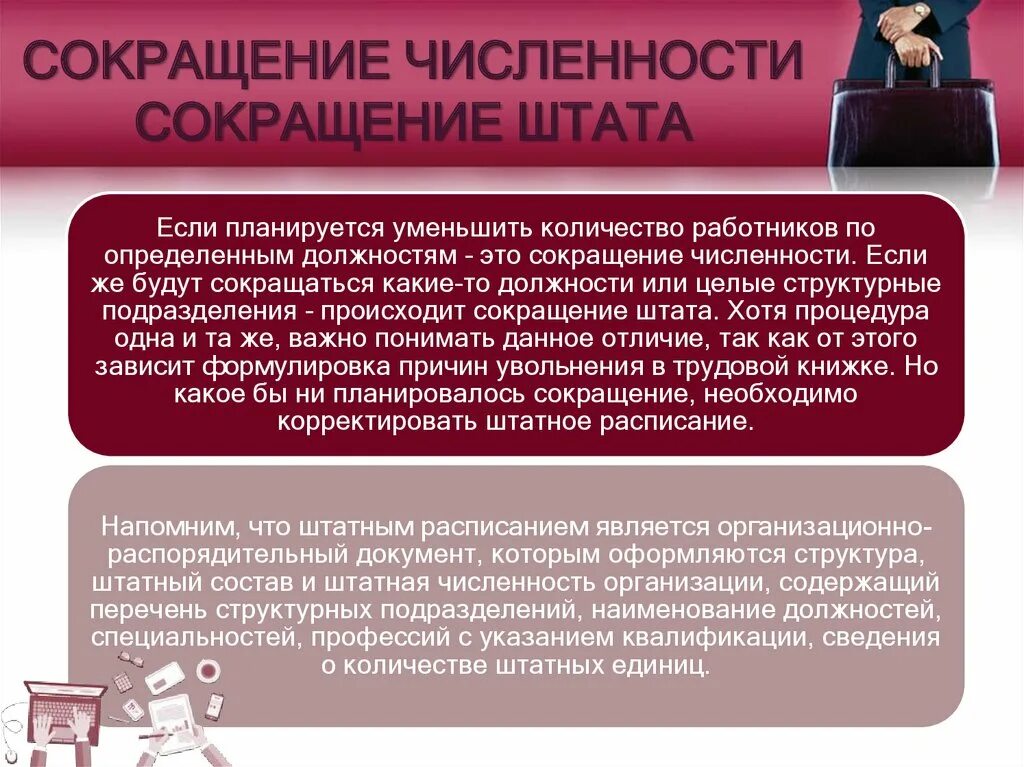 Сокращение штатов трудовое право. Сокращение численности или штата работников. Сокращение численности штата работников. Сокращение численности и сокращение штата. Увольнение по сокращению численности штата.