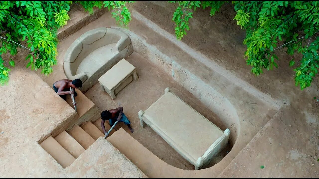 Build a temple. Primitive Tool building Pool. Adelaide Underground Houses. Primitive Underground Home. Underground House reference.