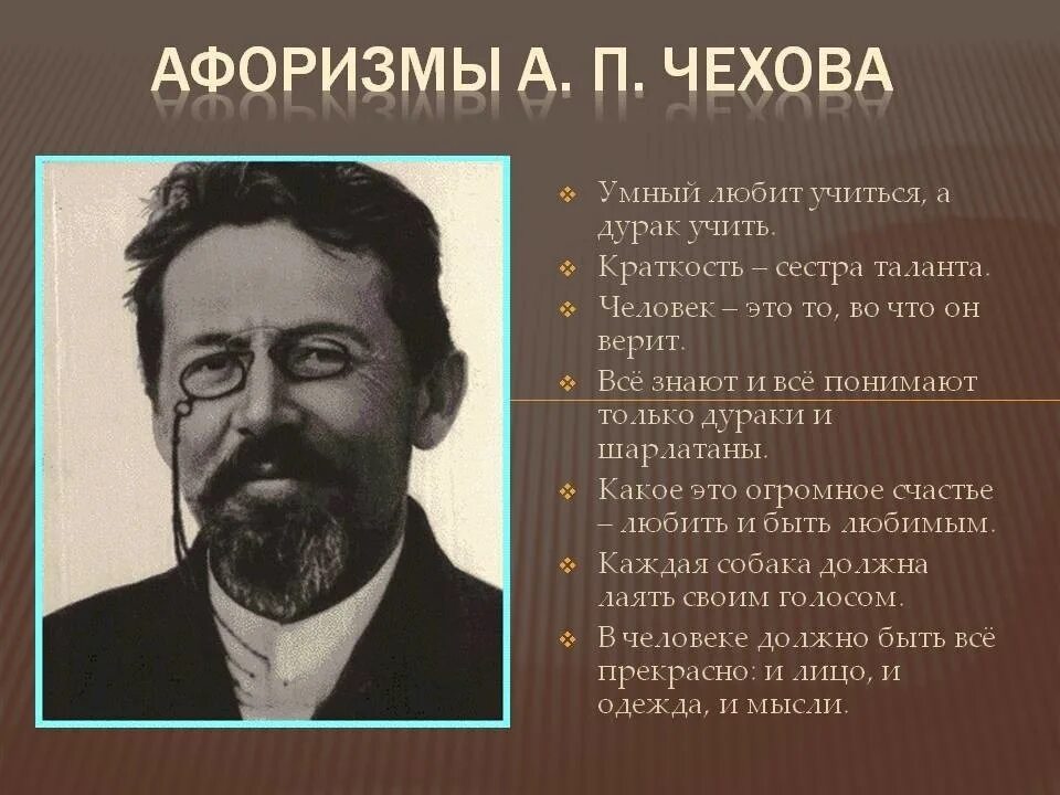 Выражения Антона Павловича Чехова. Цитаты Антона Павловича Чехова. Поговорки чехова