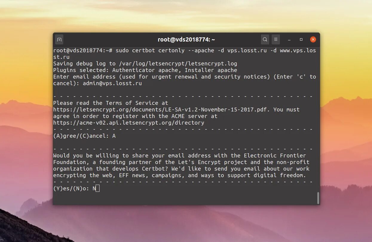 Lets encrypt ubuntu