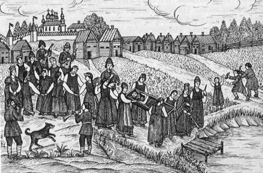 1613 год ипатьевский монастырь. кострома древняя крепость. похороны костромы лубок. музей деревянного зодчества кострома. кострома гравюра 17 века.