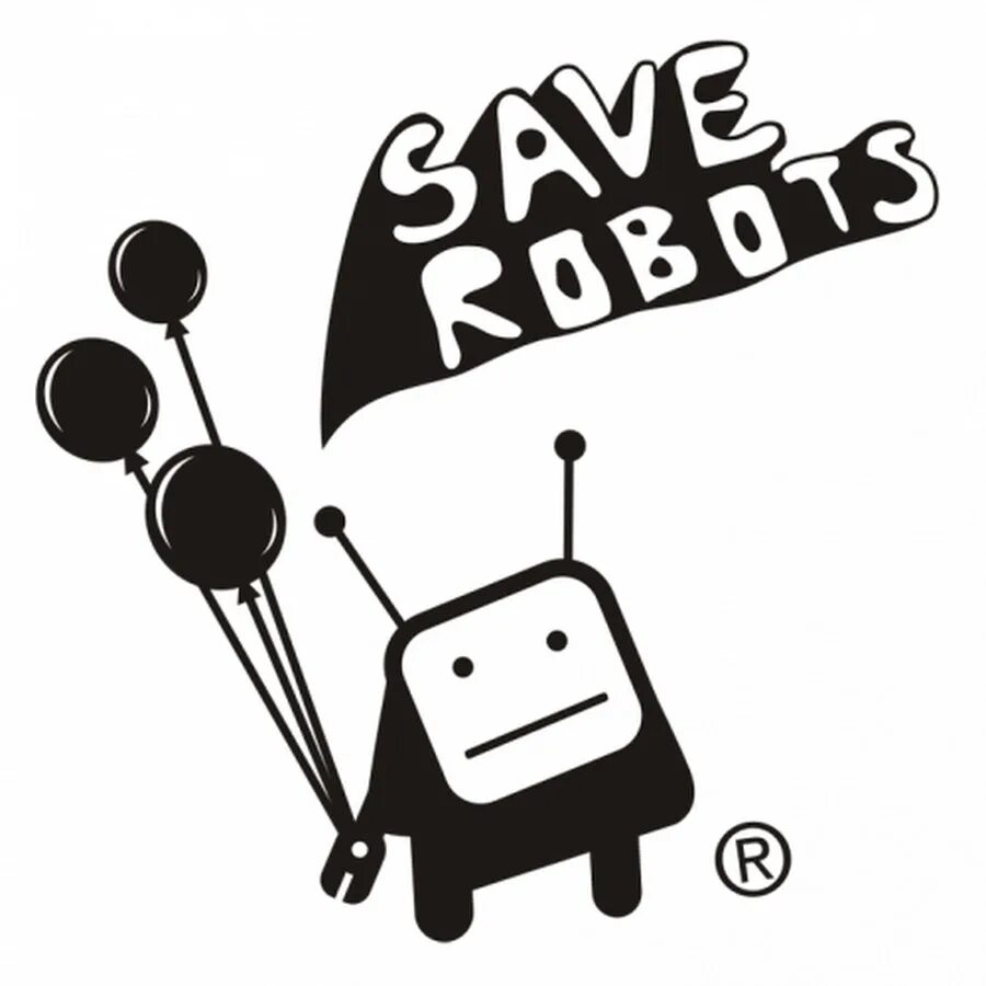 Рокбокс наклейка. Save robots