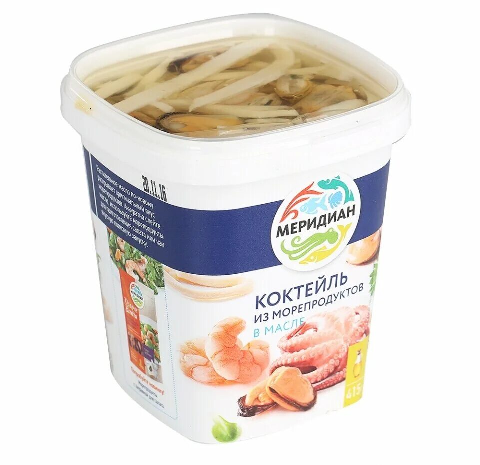 коктейль из морепродуктов в масле. морской коктейль в масле балтийский берег. морской коктейль из морепродуктов в масле. коктейль из морепродуктов 270г в рассоле меридиан. Meridian kokteyl iz moreproduktov v masle.