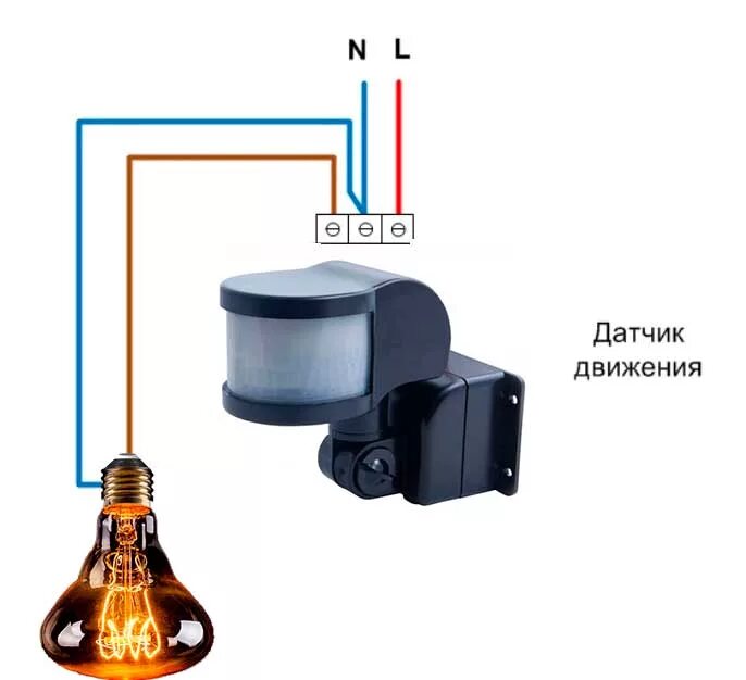 Подключение датчика движения к лампочке. Датчик освещенности для включения света уличный схема подключения. Датчик света 220в уличный - схема подключения. Датчик движения для включения света как подключить. Датчик движения и освещенности для включения света.