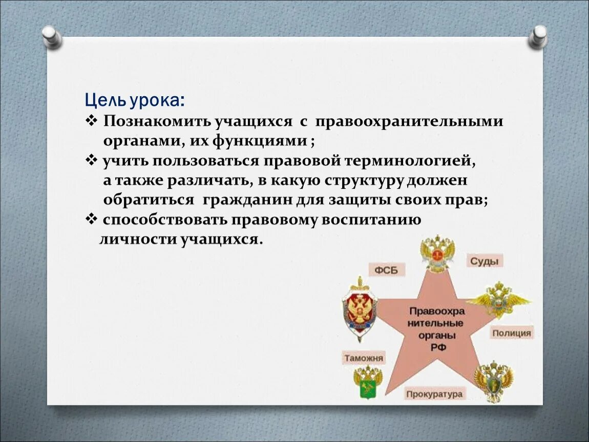 Цель правоохранительных органов рф