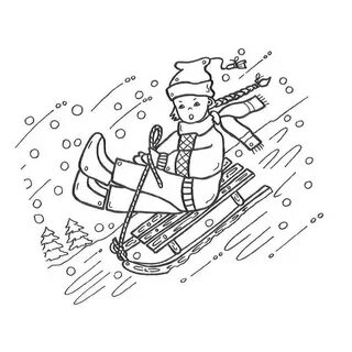 Рисунок с горки катаются