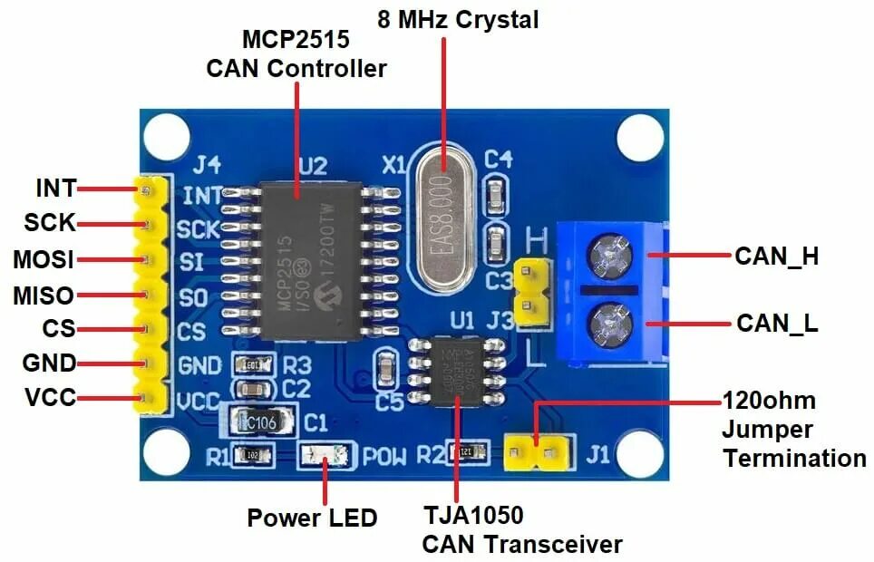 Mcp2515 arduino. Mcp2515 arduino