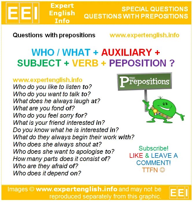 Questions with prepositions. WH questions with prepositions. Questions with prepositions at the end. Question Words with prepositions. The end of reading the question