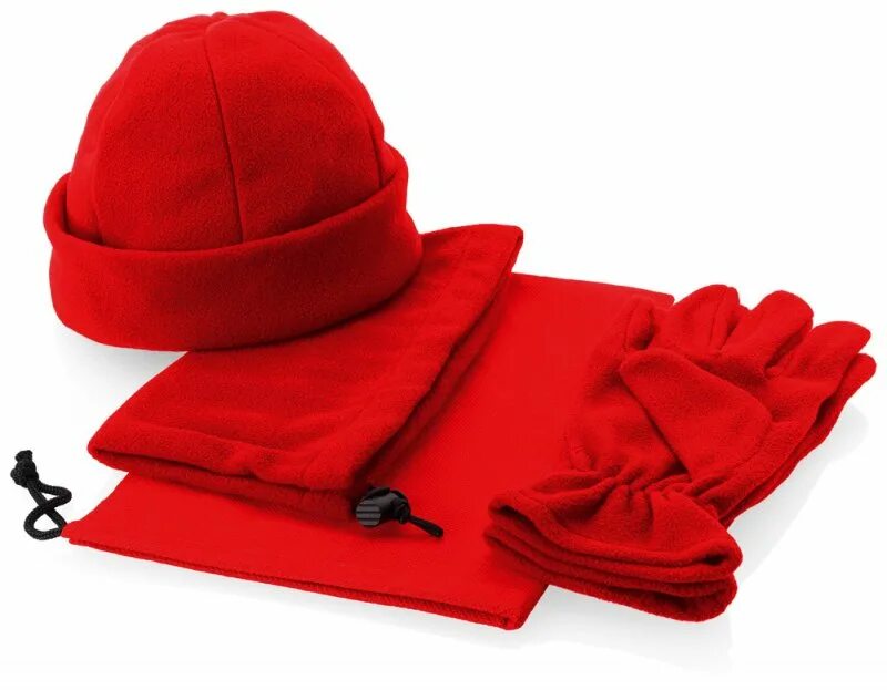 Шарф шапка красный