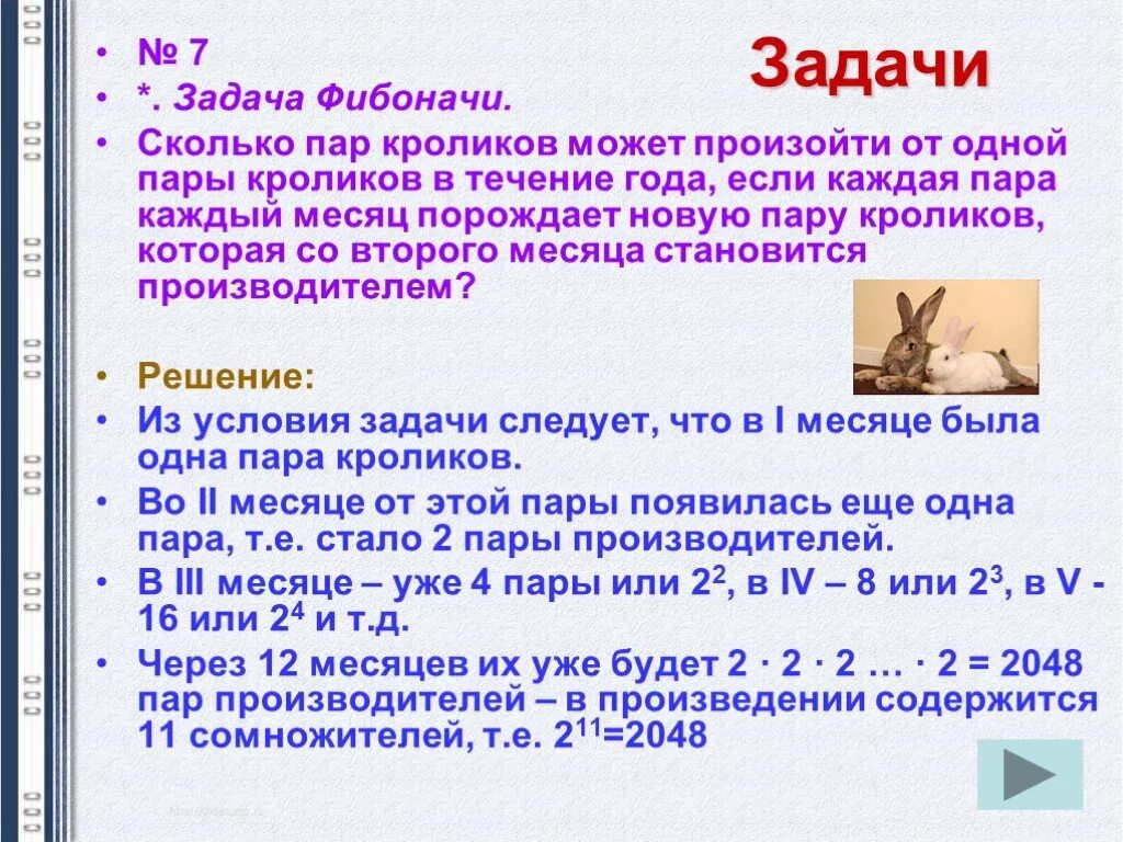 На то сколько пара. Задача про кроликов Фибоначчи. Сколько пар кроликов будет из 1 пары. Задача о размножении кроликов. Математические задачи про кролика.