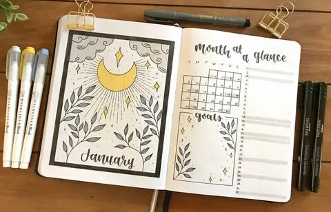 35 JANUARY BULLET JOURNAL Covers and Pages To Inspire.