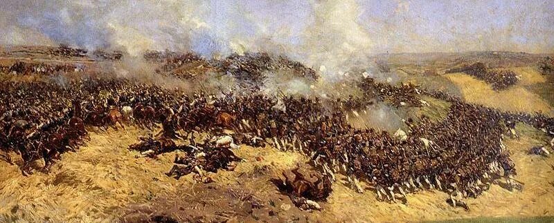 После бородинской битвы. Редуты бородинского сражения. бородинское сражение после битвы. художник баталист рубо 1812.