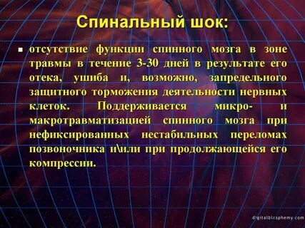 Спинальный шок механизм