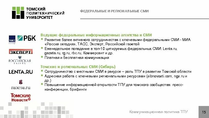 Региональных средств массовой информации