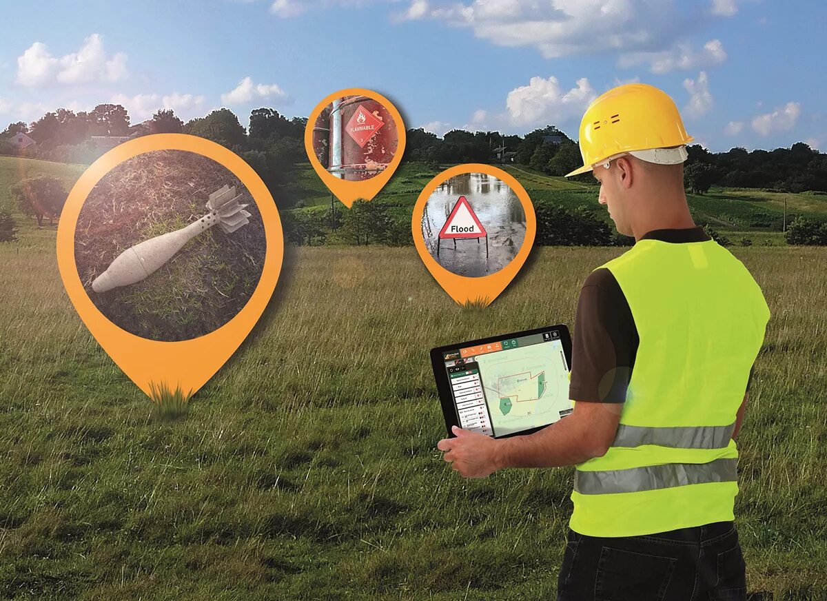 Environmental risk. Risk environment. environmental construction. environment site.