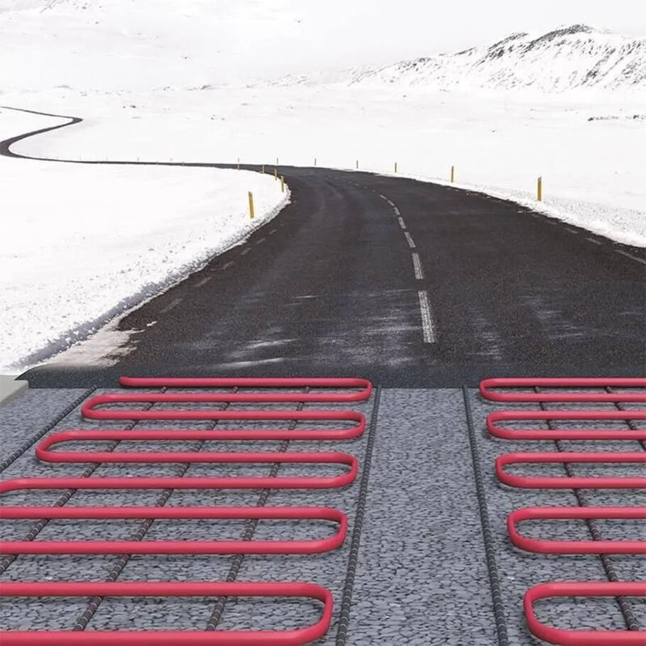 электрическая система снеготаяния дорожек. открытый прогрев. система снеготаяния дорожек. греющий кабель для бетона 220в монтаж. машина заледенела.