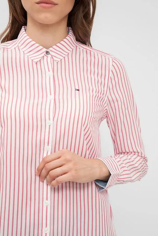 Рубашка Томми Хилфигер женская. Рубашка Томми Хилфигер женская в полоску. Рубашка Томми Хилфигер в полоску. Розовая рубашка Томми Хилфигер женская. Розовая рубашка в полоску