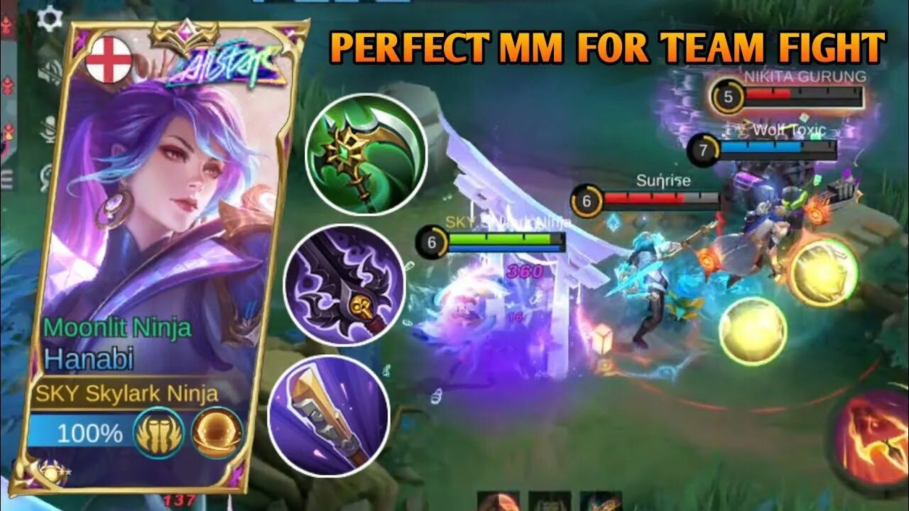 Ханаби из mobile Legends. Сборка Ханаби мобайл легенд 2023. Сборка на Ханаби. Ханаби мобайл легенд сборка. Ханаби мобайл сборка