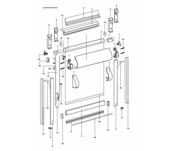 Схема монтажа рулонных штор на пластиковые окна. Механизм для рулонной шторы Uni Besta пружинный. Схема сборки uni2. Механизм крепление рулонных штор Легранд. Устройство шторок