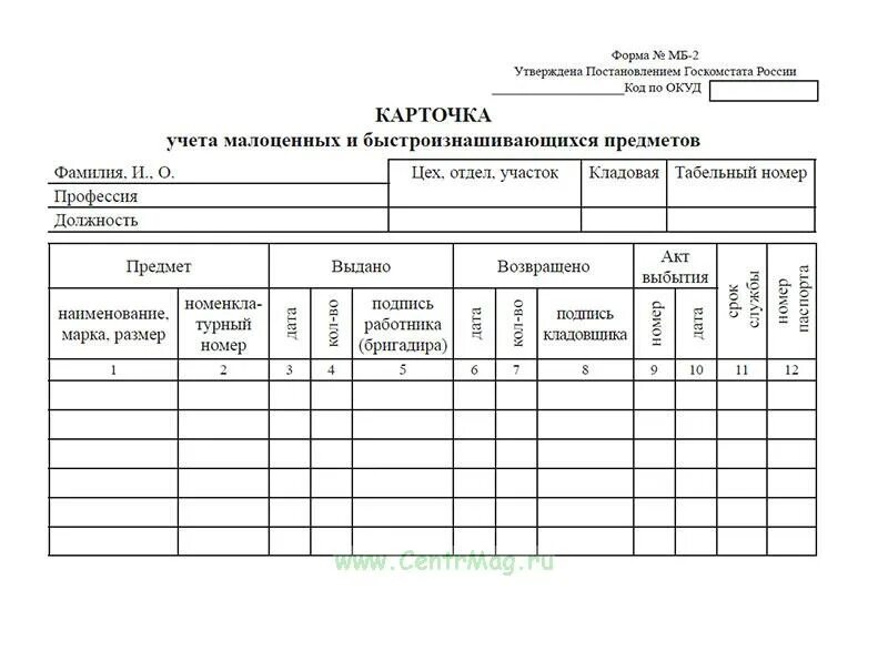 Учетная форма образец. Карточка учета МБП форма МБ-2 образец заполнения. МБ-2 карточка учета малоценных и быстроизнашивающихся. Карточка учета выдачи инструмента форма МБ-2. Карточка учета малоценного имущества.