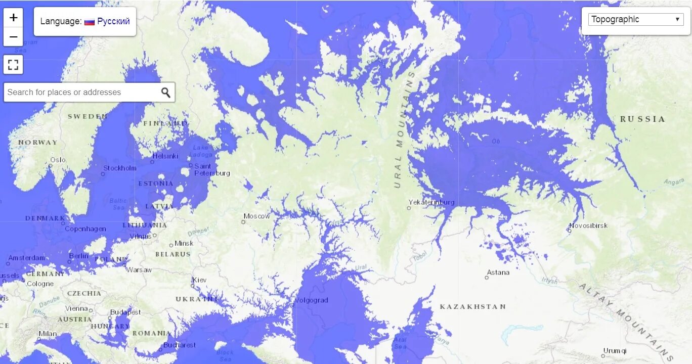 По какому морю определяют уровень моря. Карта глобального затопления России. Карта затопления земли при таянии ледников. Карта России при глобальном затоплении. Карта затопления земли при таянии ледников Россия.