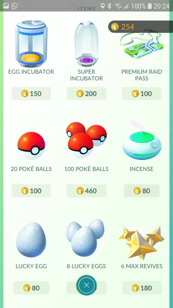 Go items