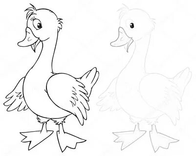 Раскраска Два веселых гуся с яйцом #545091