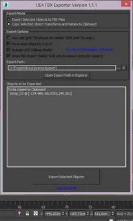 Export from unreal
