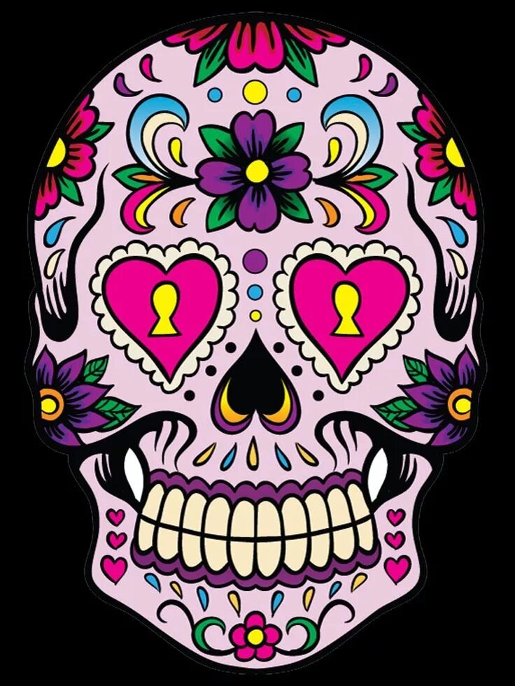 Sugar skull. Мексиканский сахарный череп. Сахарные черепа Мексика. Череп арт. Мексиканский череп рисунок.