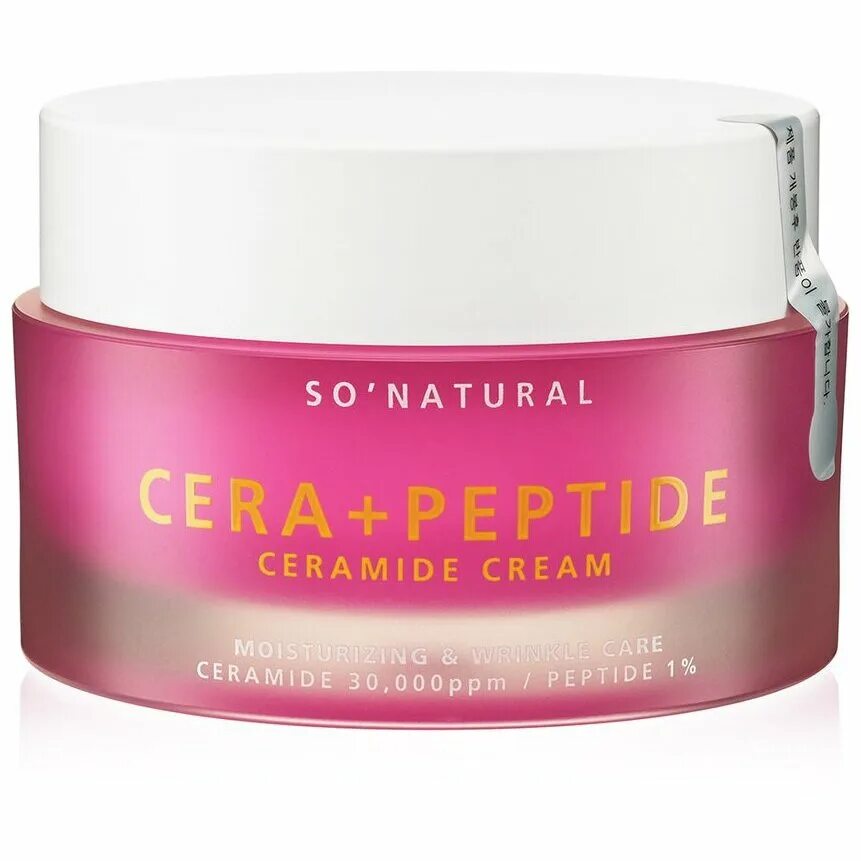 Крем natural отзывы. Cera Peptide Ceramide Cream. So natural Cera + Peptide Ceramide Cream крем для лица.