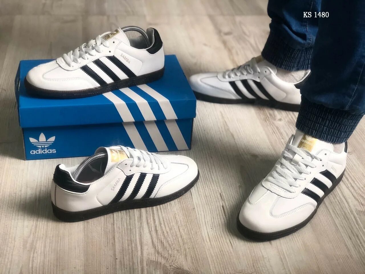 Adidas samba белые