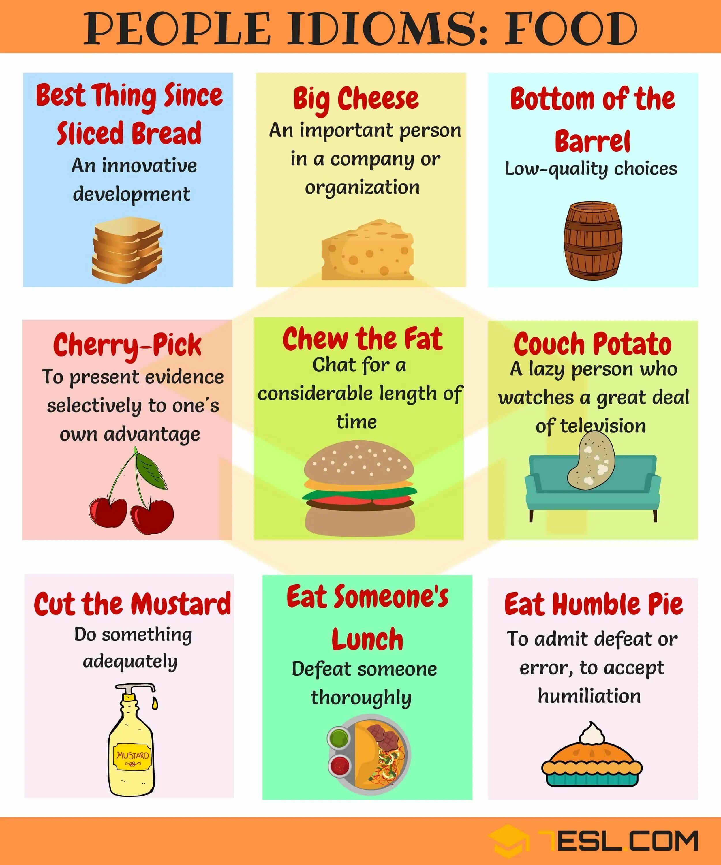 food idioms Idioms, English idioms, Idioms and phrases